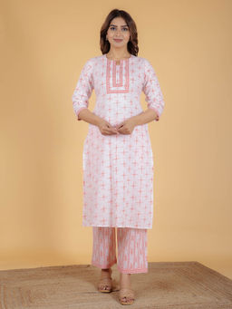 ARAMYA - Orange Printed Kurta