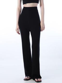 ONLY - Womens Solid Flared Black Pants