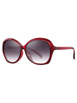 PARIM - Polarized & UV Protected Women Butterfly Sunglasses Frame Maroon Lens Polarised Grey
