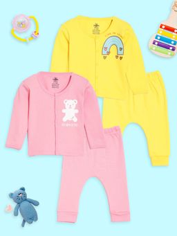 The Mom Store - Infant Beery Cute & Time To Shine Top & Pant (Pack of 4)