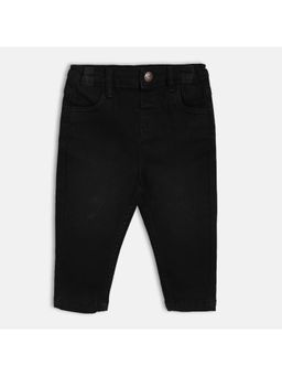 MINI KLUB - Baby Boys Solid Denim Jeans- Black