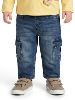 MINI KLUB - Baby Boys Solid Denim Jeans- Blue