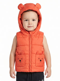 MINI KLUB - Baby Boys Hooded Jacket, Orange (Pack of 2)