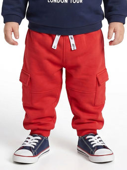MINI KLUB - Baby Boys Cotton Solid Jogger, Red