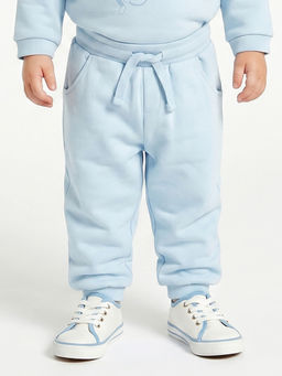 MINI KLUB - Baby Boys Cotton Solid Jogger, Sky Blue