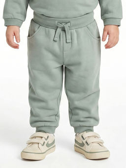 MINI KLUB - Baby Boys Cotton Solid Jogger, Olive Green
