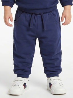 MINI KLUB - Baby Boys Cotton Solid Jogger, Navy Blue