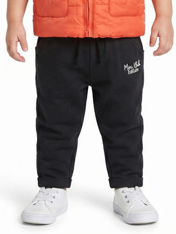 MINI KLUB - Baby Boys Cotton Solid Pant- Black