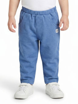 MINI KLUB - Baby Boys Cotton Solid Pant- Blue