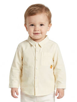 MINI KLUB - Baby Boys Cotton Full Sleeves Striped Shirt, Yellow