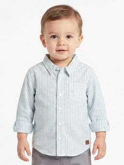 MINI KLUB - Baby Boys Stripes Shirt - Blue