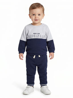 MINI KLUB - Baby Boys Cotton Full Sleeves Colorblock Co-Ord Set