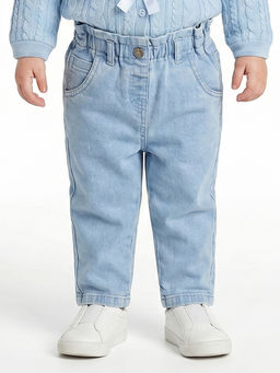 MINI KLUB - Baby Girls Denim Jeans - Mid Wash