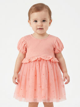 MINI KLUB - Baby Girls Dress - Coral