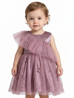 MINI KLUB - Baby Girls Cotton Party Dress, Purple (Pack of 2)