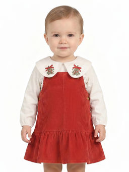 MINI KLUB - Baby Girls Embroidered Dress & T-shirt