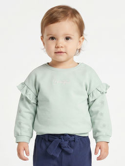MINI KLUB - Baby Girls Sweat Shirt - Aqua Green