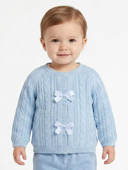 MINI KLUB - Baby Girls Sweater - Sky Blue