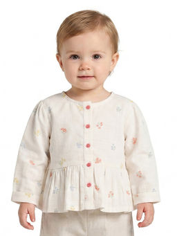 MINI KLUB - Baby Girls Printed Top - White
