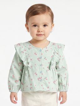 MINI KLUB - Baby Girls Woven Top - Aqua Green