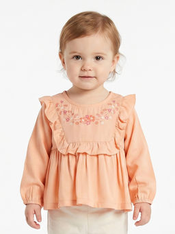MINI KLUB - Baby Girls Cotton Floral Printed Top