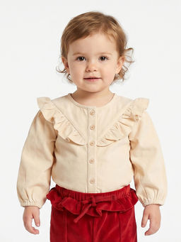 MINI KLUB - Baby Girls Solid Top - Peach