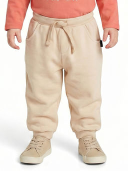 MINI KLUB - Baby Boys Cotton Solid Jogger, Beige