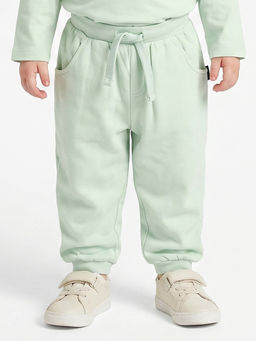 MINI KLUB - Baby Boys Cotton Solid Jogger, Green