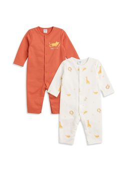MINI KLUB - Baby Boys Cotton Printed Full Length Rompers (Pack of 2)