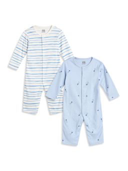 MINI KLUB - Baby Boys Cotton Printed Full Length Rompers (Pack of 2)