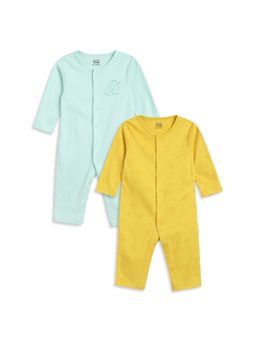 MINI KLUB - Baby Boys Cotton Printed Full Length Rompers (Pack of 2)