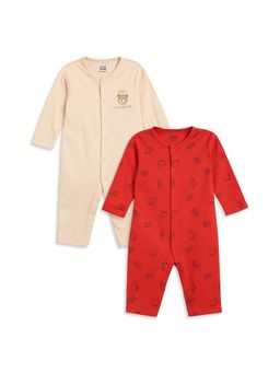 MINI KLUB - Baby Boys Cotton Printed Full Length Rompers (Pack of 2)