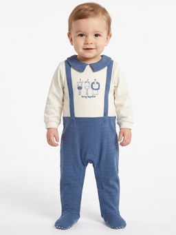 MINI KLUB - Baby Boys Cotton Printed Full Length Sleepsuit