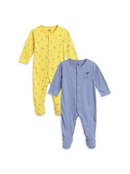 MINI KLUB - Baby Boys Cotton Printed Full Length Sleepsuit (Pack of 2)