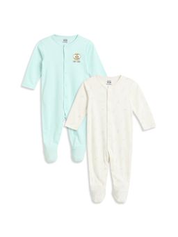 MINI KLUB - Baby Boys Cotton Printed Full Length Sleepsuit (Pack of 2)
