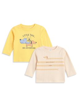 MINI KLUB - Baby Boys Cotton Printed T-Shirt (Pack of 2)