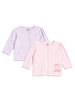 MINI KLUB - Baby Girls Cotton Printed Vest (Pack of 2)