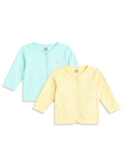 MINI KLUB - Baby Girls Cotton Floral Printed Vest (Pack of 2)