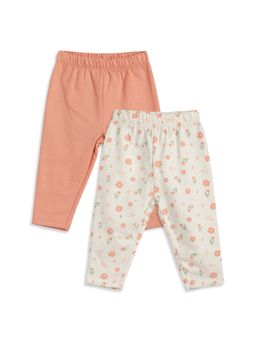 MINI KLUB - Baby Girls Cotton Floral Printed Knit Pant (Pack of 2)