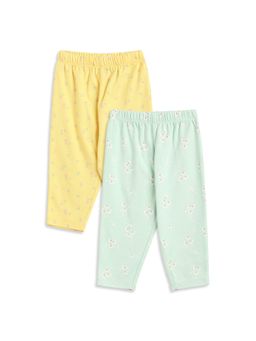 MINI KLUB - Baby Girls Cotton Floral Printed Knit Pant (Pack of 2)