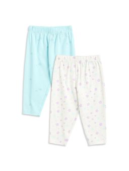 MINI KLUB - Baby Girls Cotton Floral Printed Knit Pant (Pack of 2)
