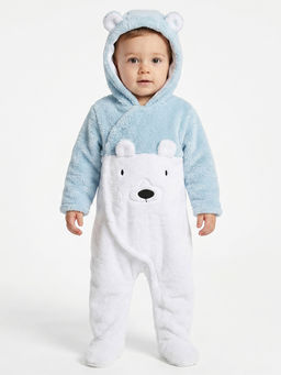 MINI KLUB - Kids Cotton Bear Theme Hooded Sleepsuit