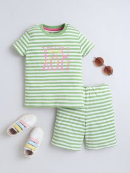 Baby Nation - Kids Green Stripe Co-Ord Set
