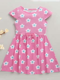 Bumzee - Pink Floral Comfortable Fit Dress