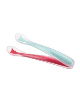 Sophie la Girafe - Multi-Color Silicon Solid-Plain Spoons (Pack Of 2)