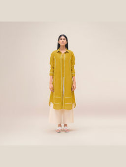 AMPM - Women Mustard Tunic with Inner Top and Palazzo