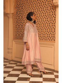 Sheetal Batra - Aiman Pink Short Knee Length Kurta with Salwar