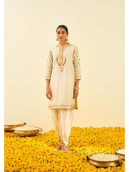 Sheetal Batra - Aminah Daisy Ivory Kurta with Dhoti
