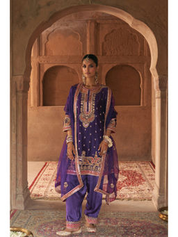 Sheetal Batra - Farhana - Deep Purple Short Kurta with Salwar and Dupatta