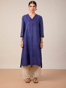 House of Mantra - Mantra The Chandini Blue Kurta with Palazzo